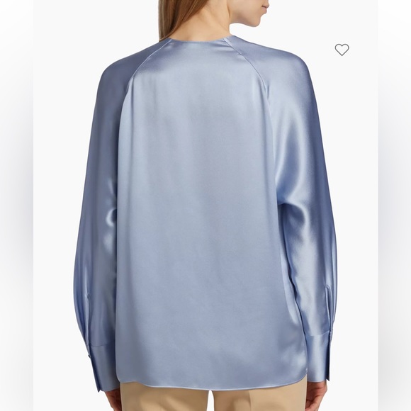 VINCE Pacific Opal Silk Dolman Draped Blouse size XS new w tags $365 - Picture 3 of 15